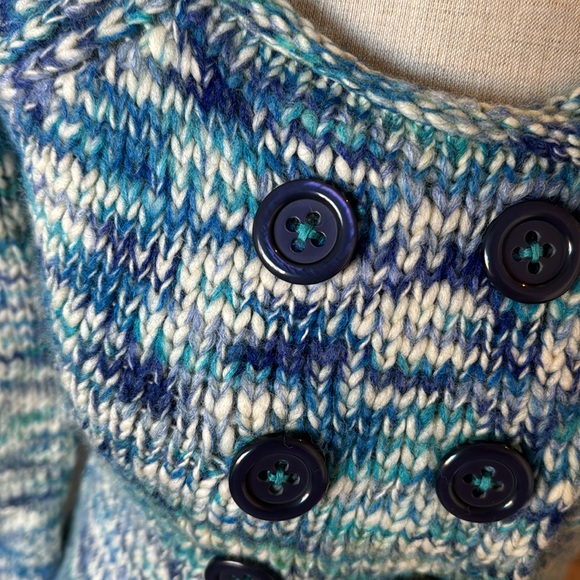 NWT Anthropologie Sleeping on Snow XS marled double breasted cardigan sweater - Picture 3 of 8